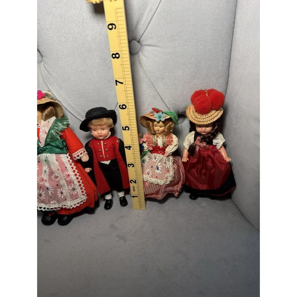 Vtg Folk Costume Dolls Lot of 5 | European Traditional Dress | Sleep Eyes Doll